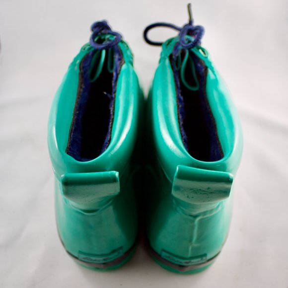 VINTAGE EDDIE BAUER teal green duck boots, size 9 - Picture 4 of 7